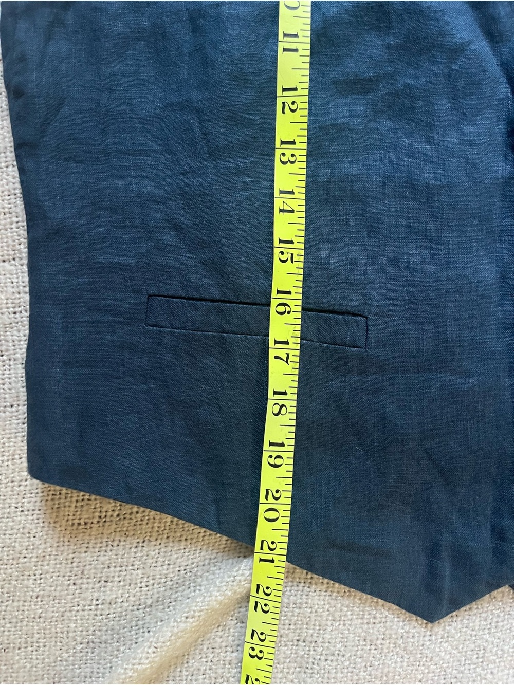 Madewell Midnight Navy Lined Linen Vest - Picture 4 of 9